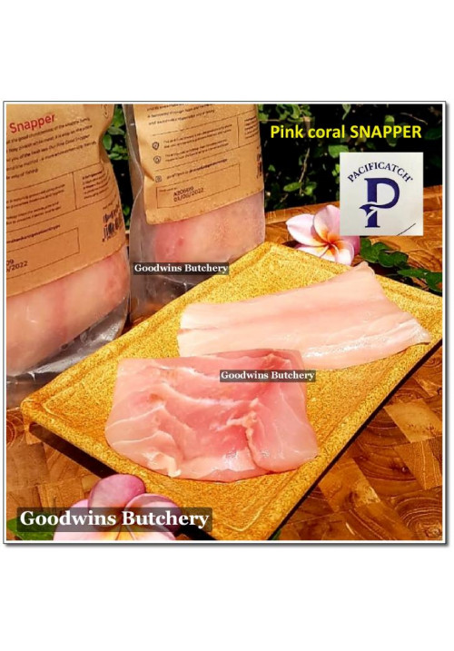 Freshly frozen Pacific Catch PINK CORAL SNAPPER FILLETS (price/bag 300g 2pcs)
